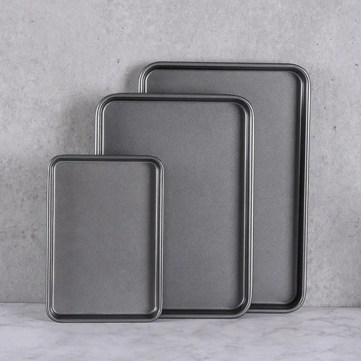 3pcs Rectangular Baking Pan Set Nonstick Oven Bakeware Mould for Home Cooking