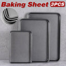3pcs Rectangular Baking Pan Set Nonstick Oven Bakeware Mould for Home Cooking