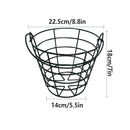 Heavy Duty Iron Golf Ball Basket 50 Ball Range Carrier with Handle Black