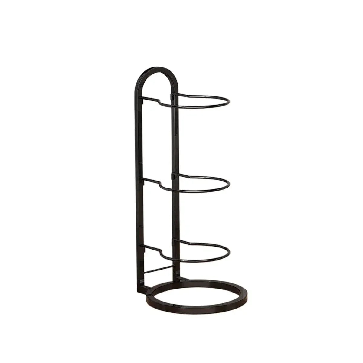 3/4Tier Basketball Stand Ball Organizer Storage Rack Basketball Equipment Holder - Black-3 Layers