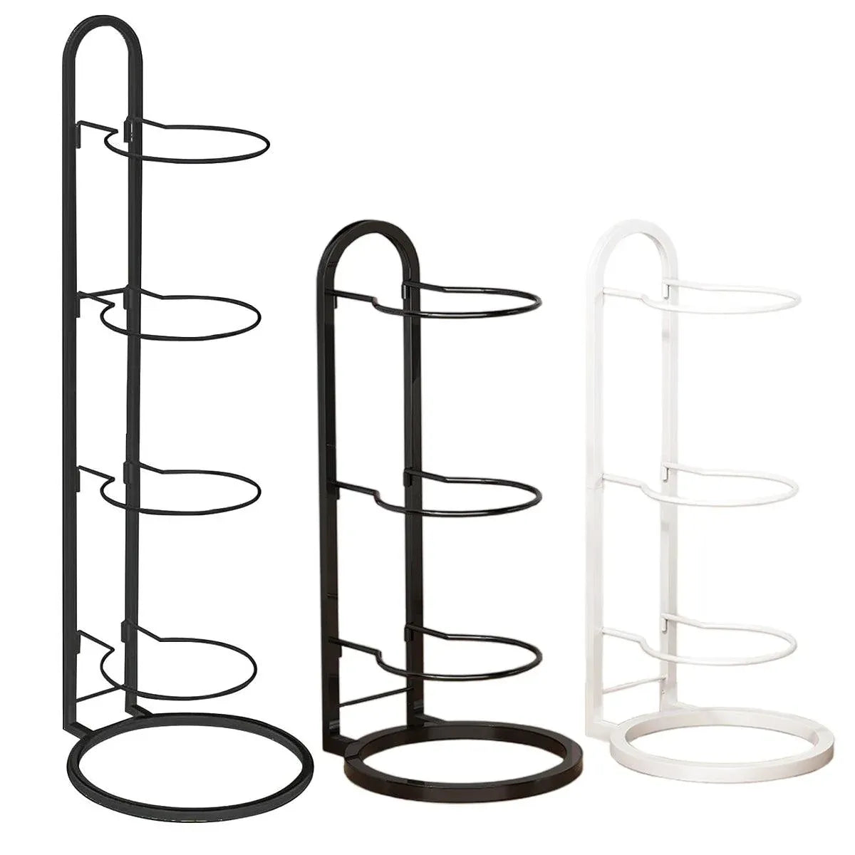 3/4Tier Basketball Stand Ball Organizer Storage Rack Basketball Equipment Holder - Black-3 Layers
