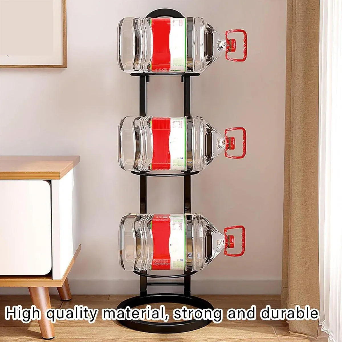 3/4Tier Basketball Stand Ball Organizer Storage Rack Basketball Equipment Holder - Black-3 Layers