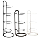 3/4Tier Basketball Stand Ball Organizer Storage Rack Basketball Equipment Holder - White-3 Layers