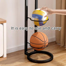 3/4Tier Basketball Stand Ball Organizer Storage Rack Basketball Equipment Holder - White-3 Layers