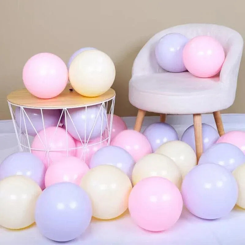 25cm Pastel Latex Balloons for Party Decoration Macaron Colour Helium Air Fill 10/100PCS - Turquoise Blue 100PCS
