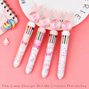 1/20Pcs Cute Cartoon Push Click 10 Colour Ballpoint Pen Set Office School Supply - 20PCS
