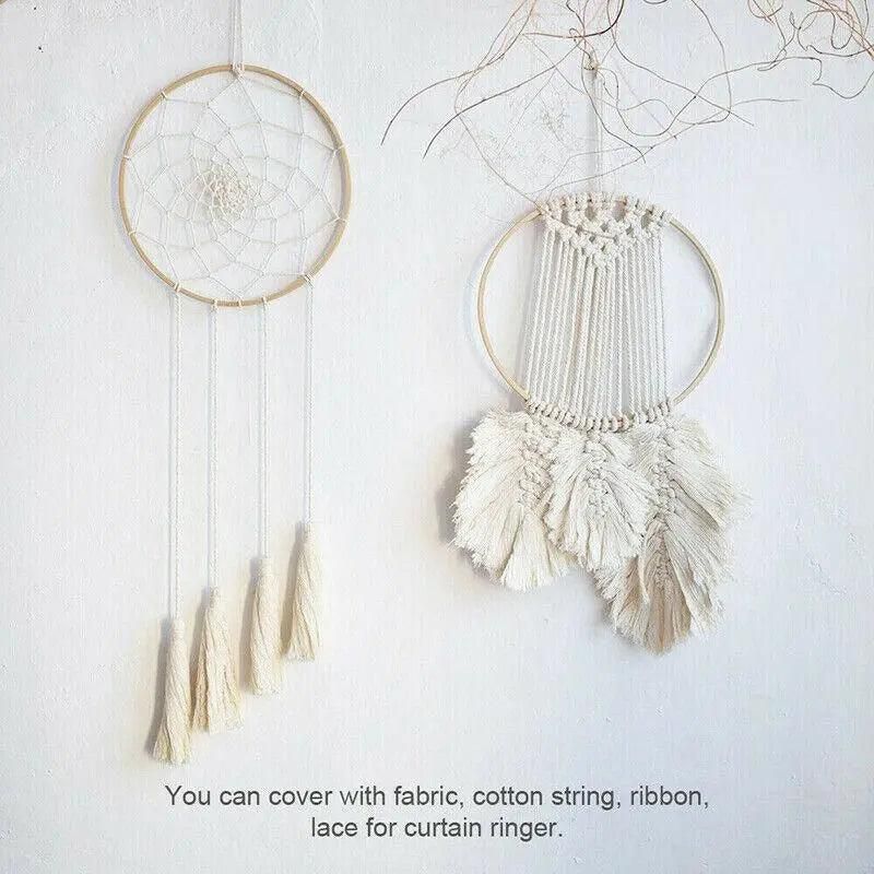 10PCS Bamboo Embroidery Hoops for Sewing Cross-Stitch & Wedding Crafts - 10CM