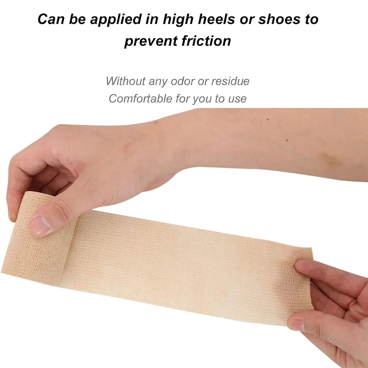 6PCS Self Adhesive Elastic Wrap Non Woven Cohesive Tape for Sports and Daily Use - 10cm