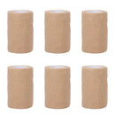 6PCS Self Adhesive Elastic Wrap Non Woven Cohesive Tape for Sports and Daily Use - 7.5cm