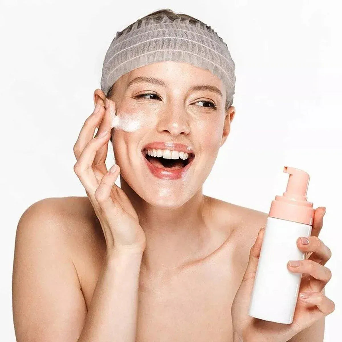 100 Beauty Salon Care Non-woven Hair Band White Edge Band Disposable Hair Net