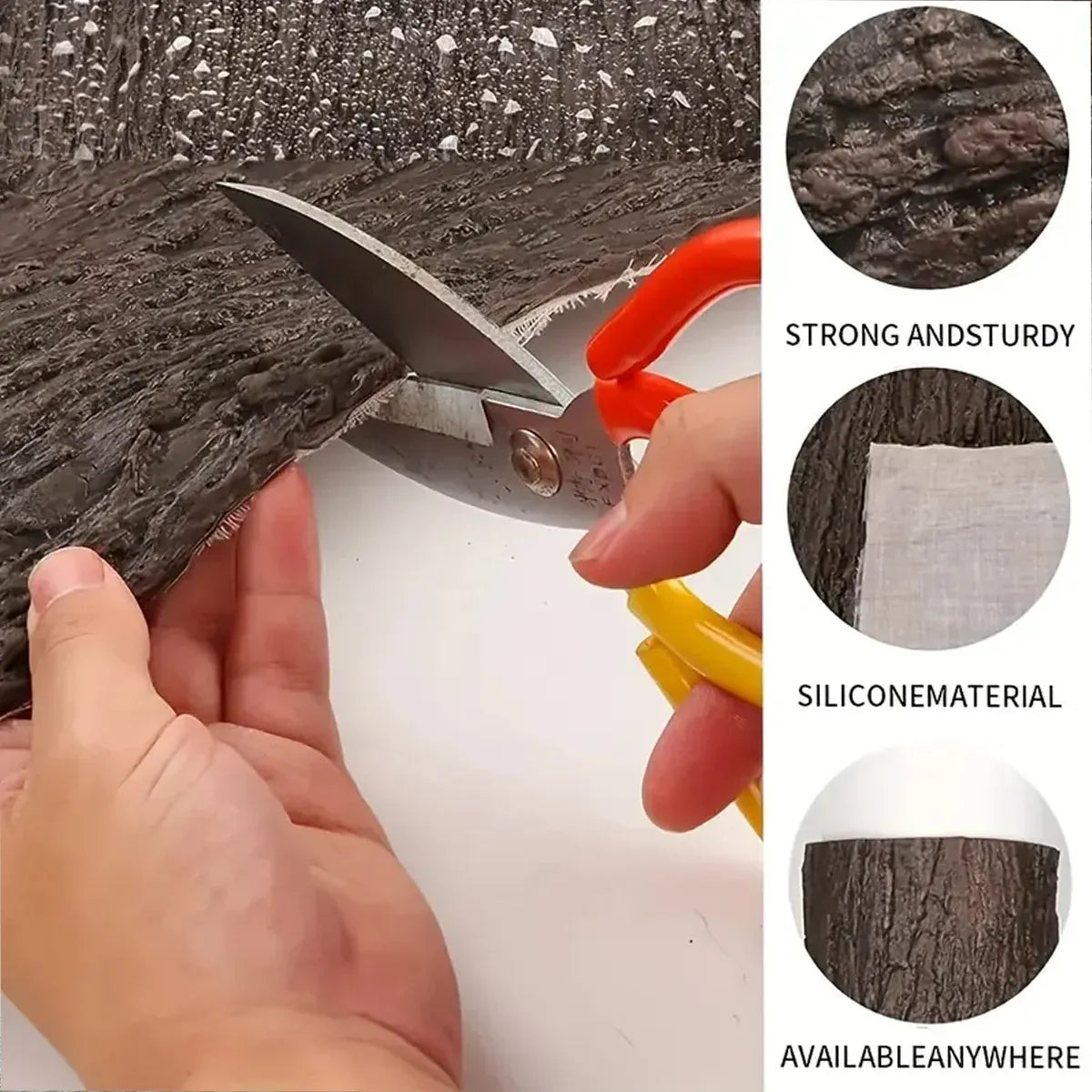 Simulation Tree Bark for Garden Yard Realistic Outdoor Decor Durable Hide Pipe
