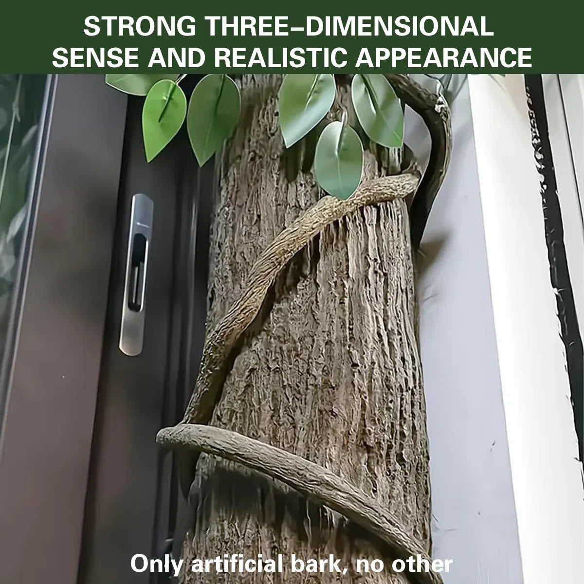 Simulation of Tree Bark Water Pipe Cover Decoration Realistic Texture Home Use - 40x100cm