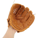 Baseball Glove Thickened Softball Glove Pitcher Mitt Sports Training Outdoor - Brown - 11.5in