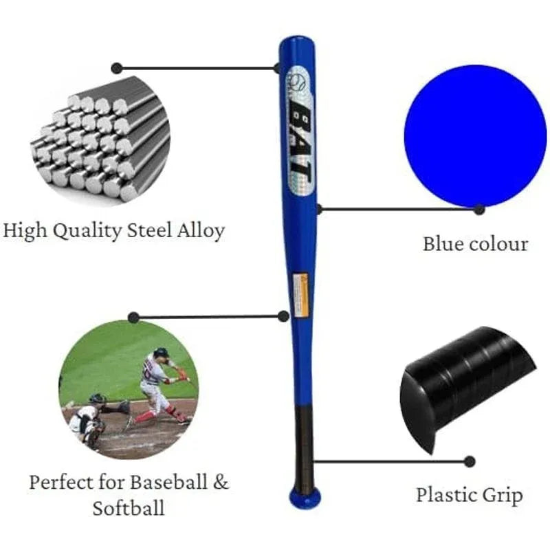 32inch 81cm Alloy Steel Baseball Bat with Multi-Colour Options - Blue