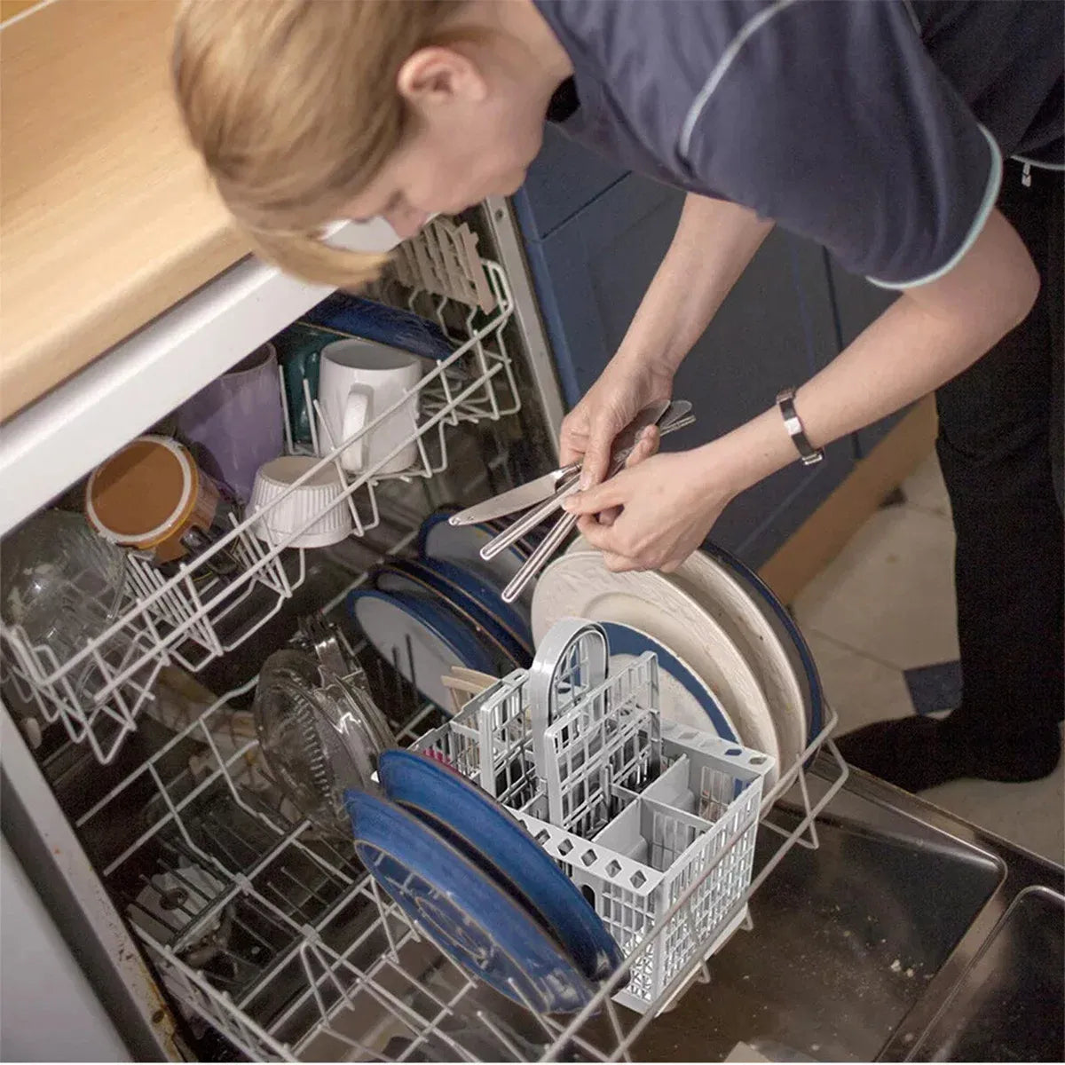 Multifunctional Dishwasher Basket Accessories Fit Hotpoint Indesit Knife And Fork Storage Basket