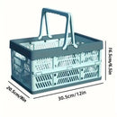 Foldable Portable Picnic Basket Lightweight Storage Basket for Outdoor Use - Blue