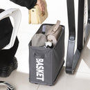 Rolling Storage Basket with Wheels for Under Desk or Shelf Organisation - Grey