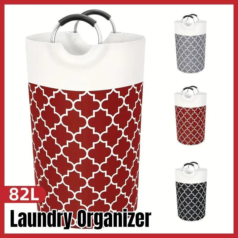 82L Large Capacity Laundry Basket for Dirty Clothes Toy Storage and Organizing - Grey