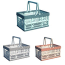 Foldable Portable Picnic Basket Lightweight Storage Basket for Outdoor Use - Grey