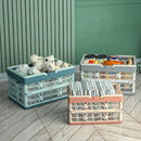 Foldable Portable Picnic Basket Lightweight Storage Basket for Outdoor Use - Grey