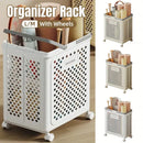 Folding Laundry Basket with Wheel Large Capacity Removable Dirty Clothes Storage - Beige-M