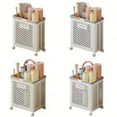 Folding Laundry Basket with Wheel Large Capacity Removable Dirty Clothes Storage - White-M