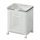 Folding Laundry Basket with Wheel Large Capacity Removable Dirty Clothes Storage - White-M
