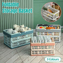 Foldable Portable Picnic Basket Lightweight Storage Basket for Outdoor Use - Pink
