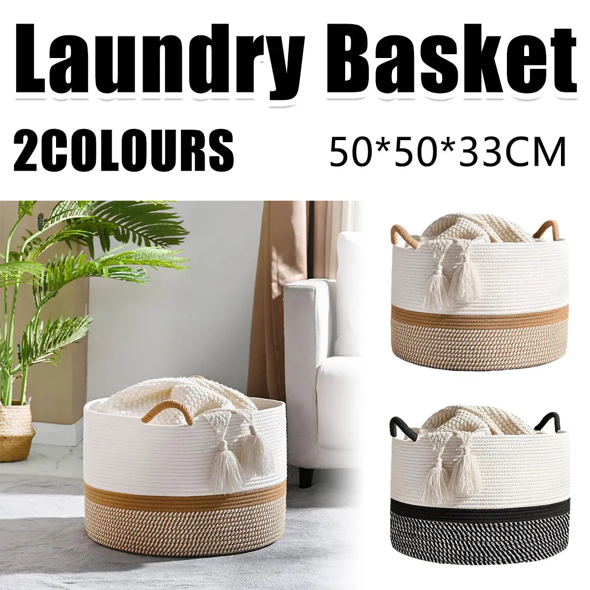 Foldable Large Laundry Hamper Dirty Clothes Basket Space Saving Durable For Home - Yellow