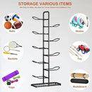 Multi-Layer Basketball Storage Rack Iron Frame Sports Equipment Organiser Shelf