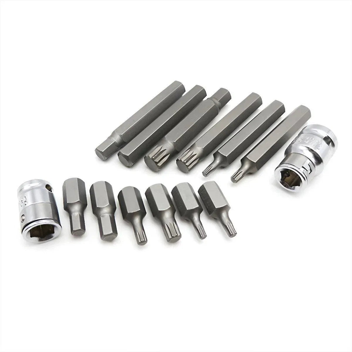 40pc Allen Hex Key Set Socket Bit 3/8 1/2 Drive Long Deep Torx Star Spline