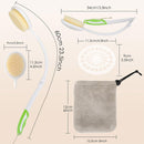 Back Bath Brush with Soft Bristles Curved Handle for Convenient Shower Scrubbing