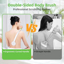 Back Bath Brush with Soft Bristles Curved Handle for Convenient Shower Scrubbing