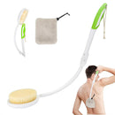 Back Bath Brush with Soft Bristles Curved Handle for Convenient Shower Scrubbing