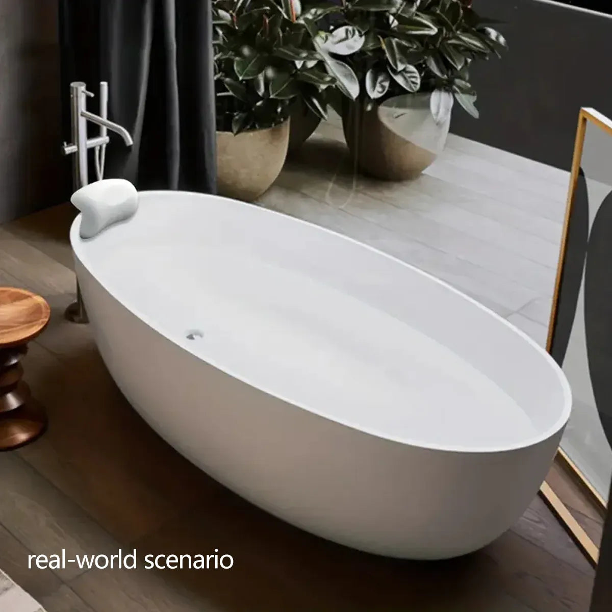 Bathtub Pillow Bath Back Cushion NonSlip Suction Cups WaterResistant Comfortable
