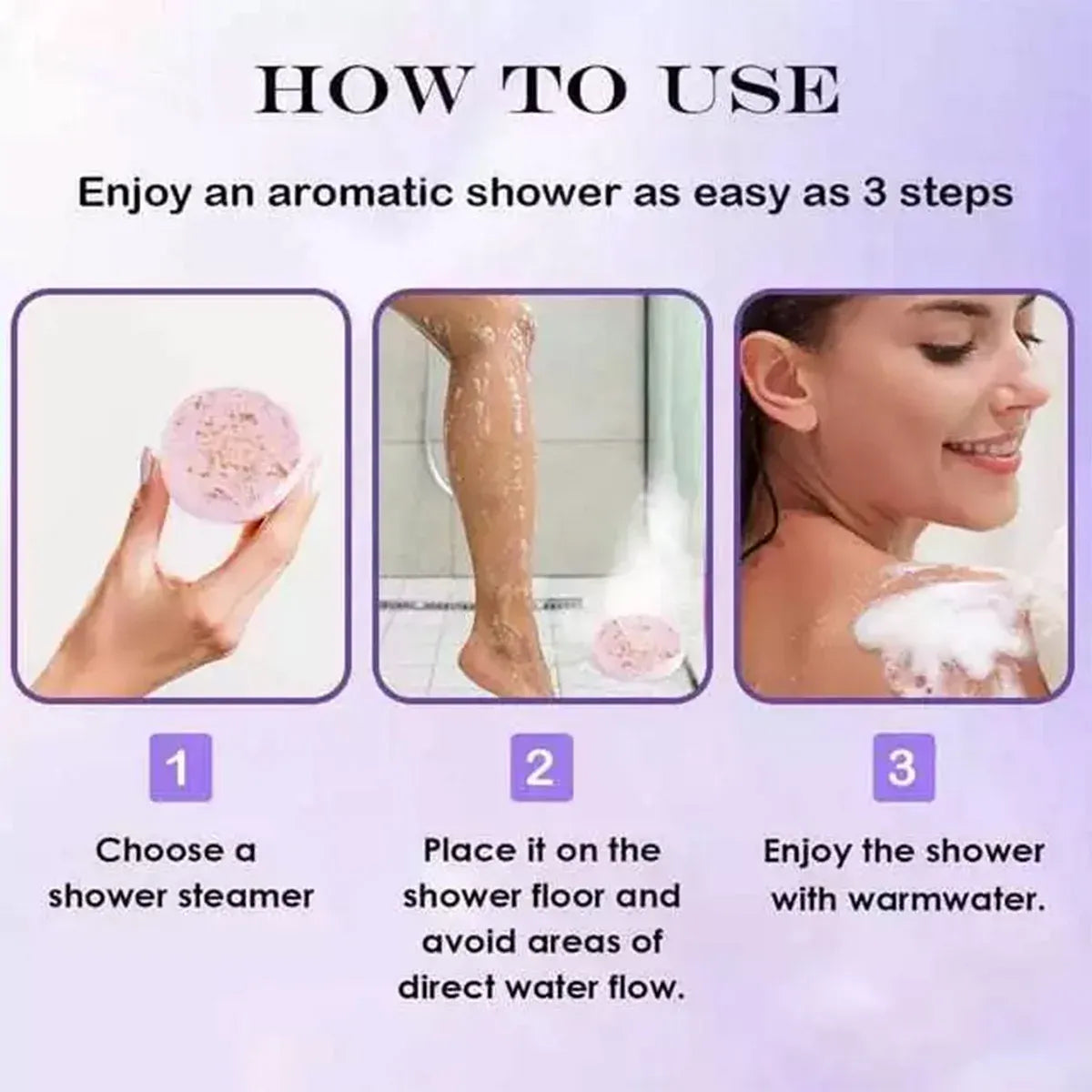 Aromatherapy Shower Tablets 8 Pack Gift Box Relaxing Scented Shower Steamers