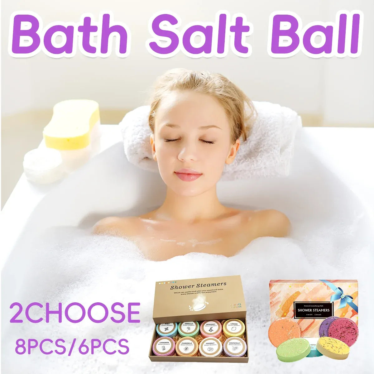 Shower Steamers Gift Set Aromatherapy Tablets for Spa and Relaxation - 30g-8pcs