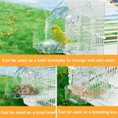 Parrot Bathing Cage Accessories Large Multi Purpose Bird Bathtub Sleeping Nest