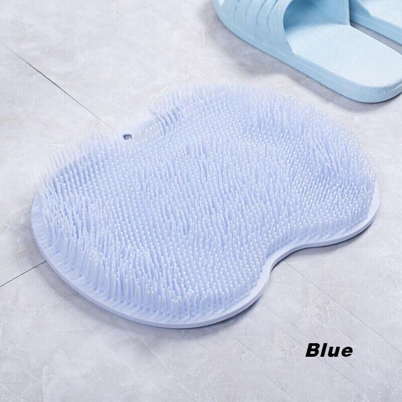 Foot Back Body Scrubber Massager Pad Shower Bath Exfoliating Brush Cleaning Mat - Orange