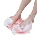 Foot Back Body Scrubber Massager Pad Shower Bath Exfoliating Brush Cleaning Mat - Pink