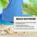 Adult Changing Robe Towel Bath Hooded Quick Dry Beach Towel Poncho Bathrobe Au