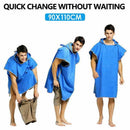 Adult Changing Robe Towel Bath Hooded Quick Dry Beach Towel Poncho Bathrobe Au