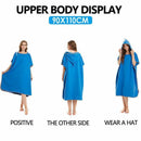 Adult Changing Robe Towel Bath Hooded Quick Dry Beach Towel Poncho Bathrobe Au