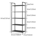 5Tiers Pot Storage Rack Pan Stand Saucepan Holder Cookware Organizer for Kitchen - Black