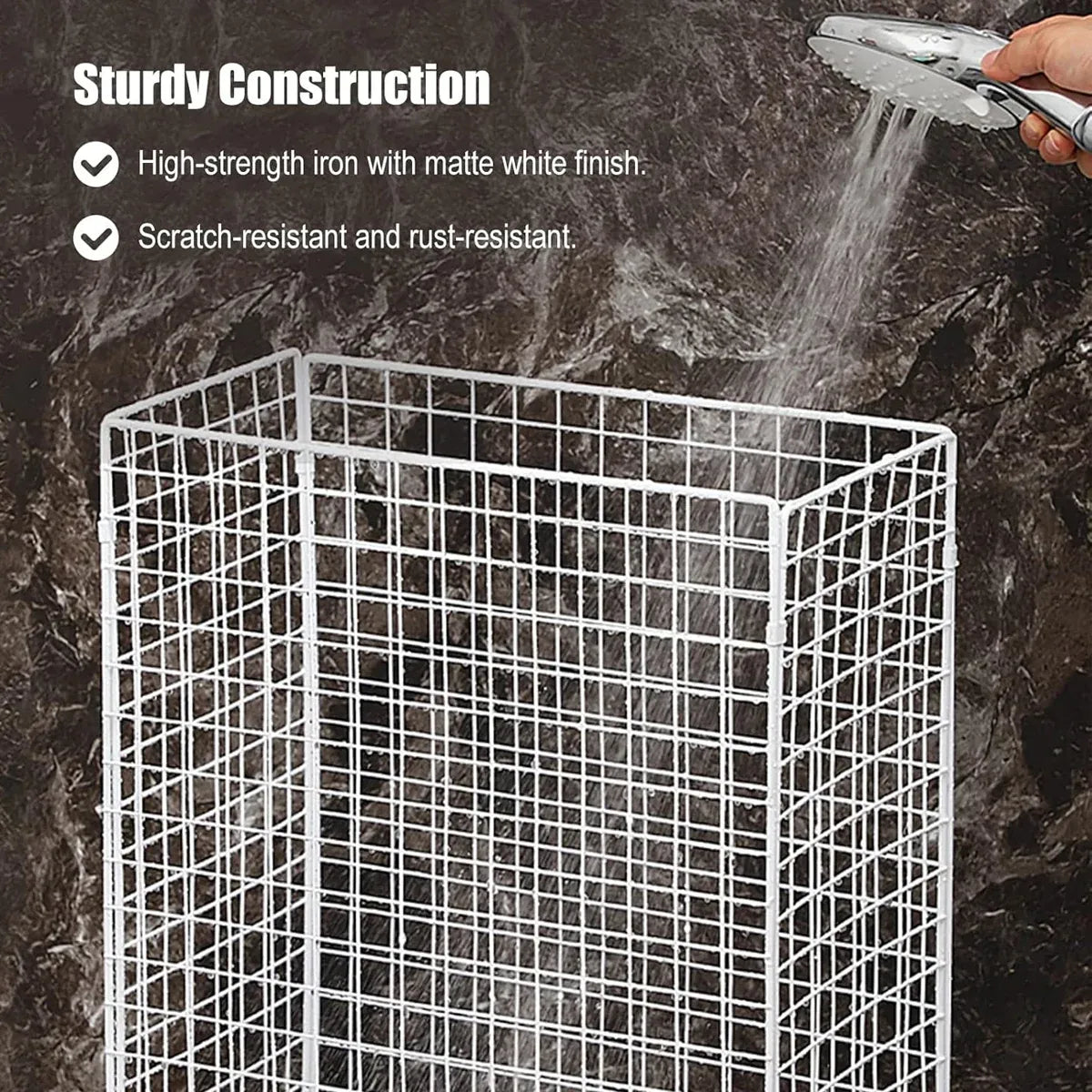 Moveable Crevice Storage Basket with Wheels Space Saving Waterproof Durable