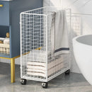 Moveable Crevice Storage Basket with Wheels Space Saving Waterproof Durable