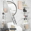 Retractable Tripod Bathroom Storage Shelf Perforation Free Floor Organizer Shelf
