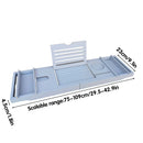 Retractable Bathtub Shelf Multifunctional Bath Rack With Phone Tablet Holder
