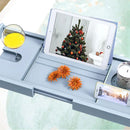 Retractable Bathtub Shelf Multifunctional Bath Rack With Phone Tablet Holder