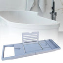 Retractable Bathtub Shelf Multifunctional Bath Rack With Phone Tablet Holder